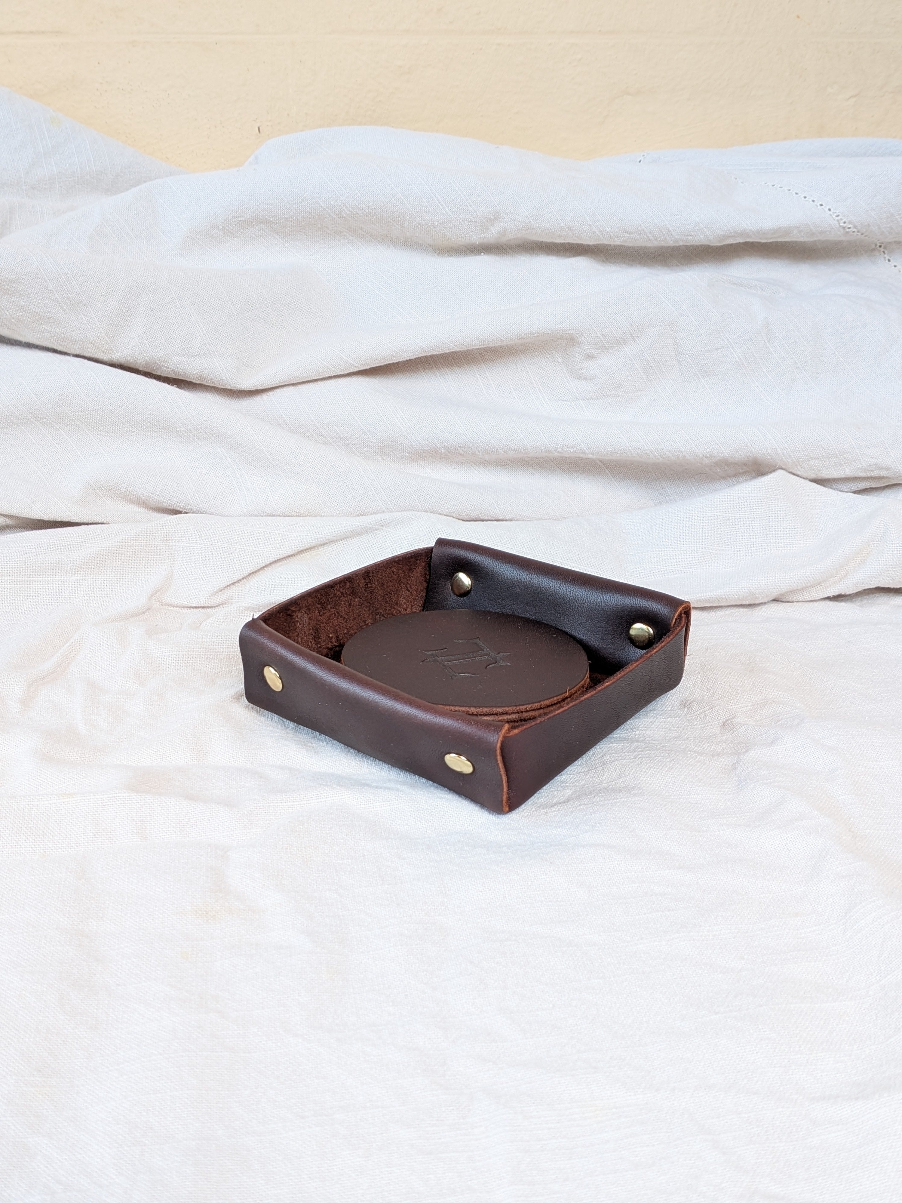 The Coaster Set - With Holder in Molasses