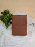 The Folio Cover A5 in Saddle Tan
