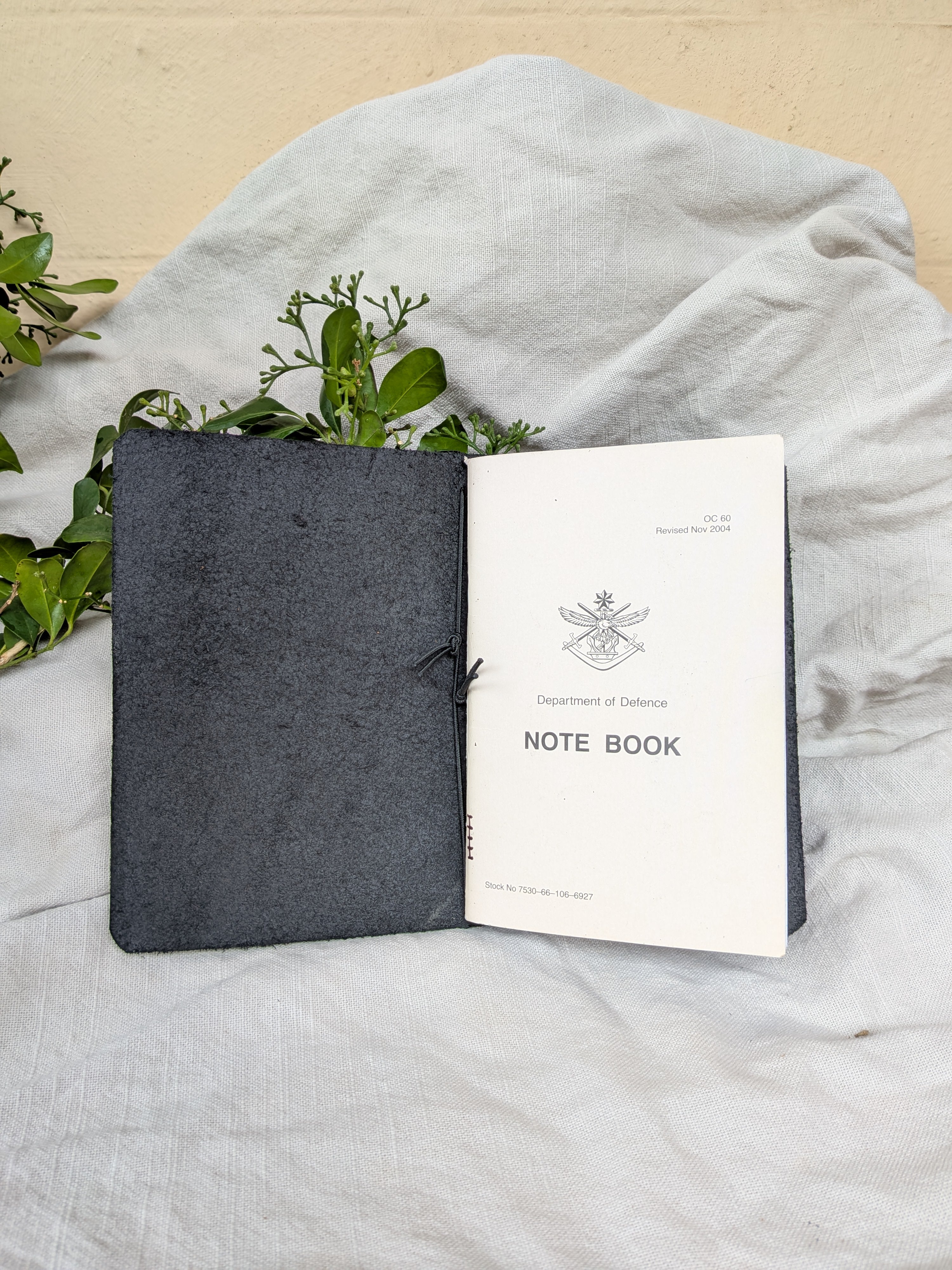 Defence Notebook Cover in Black